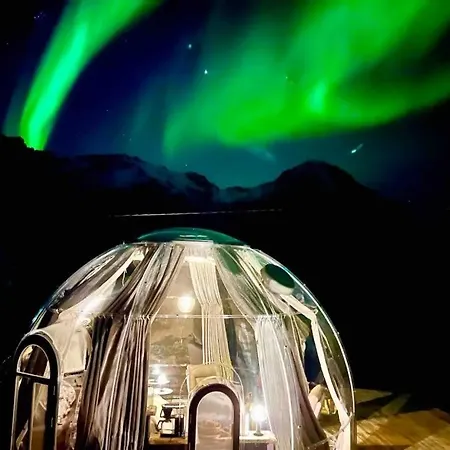 Glass Domes At Arctic Ocean Andoya