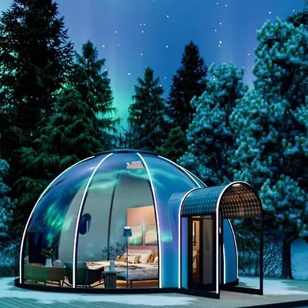 Glass Domes At Arctic Ocean Andoya